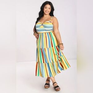 NWT Hell Bunny Striped Maxi Sundress - 3X (5X UK)